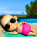 saya bayi: Babsy di Pantai 3D Icon