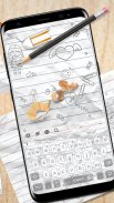 Doodle Pencil Keyboard Theme screenshot 1