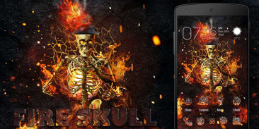 Fire Skull Parallax Go Launcher Theme screenshot 4