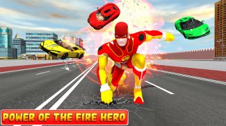 Flying Fire Hero Robot Rescue screenshot 0