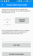 Pocket Math Facts Driller screenshot 1