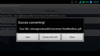 DOC to PDF Converter screenshot 1