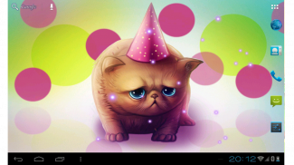 Birthday Cat : Cute Live wallpaper for Kids play screenshot 0