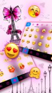 Eiffel Tower Pink Bow Keyboard screenshot 3