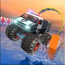 Police Monster Truck Gangster Chase Water Surfing Icon