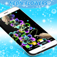 Hình nền động Neon Flowers screenshot 3