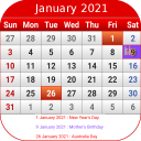 Australia Calendar 2021