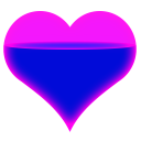 Heart Battery Blue Icon