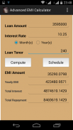 Advanced EMI Calculator screenshot 1