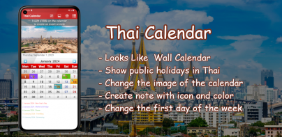 Thai Calendar 2024