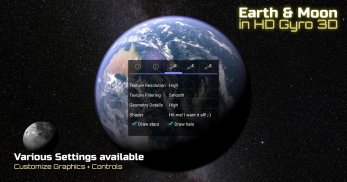 🌎 Earth & 🌜 Moon in HD Gyro 3D screenshot 10