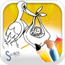 stork coloring book