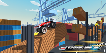 Superhero Mega Ramp Car Stunt screenshot 1