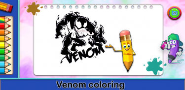 Superhero Venom coloring book screenshot 1