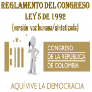 Ley 5 de 1992 Colombia voz-Reglamento del Congreso screenshot 2