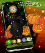 Halloween Black Cat Wallpaper screenshot 1