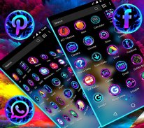 Smoke Colors Launcher Theme screenshot 1