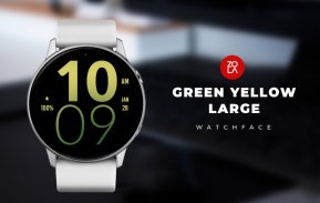 Green Yellow Large Watch Face screenshot 2