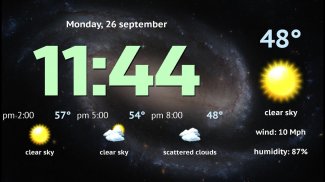 Weather Night Dock with clock screenshot 0