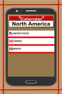 Calendar North America 2020 - Holidays screenshot 0