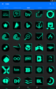 Flat Black and Teal Icon Pack ✨Free✨ screenshot 12