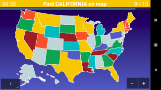 Quiz do Mapa dos EUA. 50 Estad screenshot 4