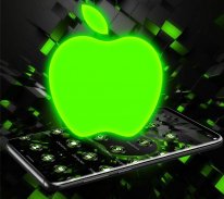 Black Neon Tech Green Apple Theme screenshot 0