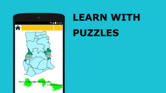 Map Puzzle Quiz 2020 - Ghana - Regions, capitals screenshot 2