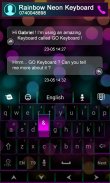 GO Keyboard Rainbow Neon Theme screenshot 3