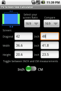 TV Screen Size Calculator screenshot 1