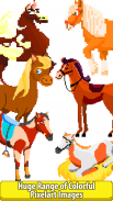 Horse Pixel Art Coloring Book screenshot 5