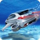 Floating Underwater Car Free Icon