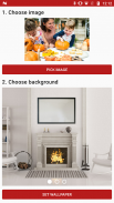 Photo Frame Live Wallpaper with Fireplace screenshot 1
