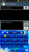 GO Keyboard Simple Blue Theme screenshot 8