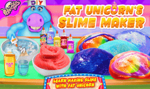 Ông Fat Unicorn Slime Maker trò chơi! Đồ chơi Squi screenshot 7