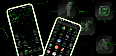 Cool Neon Green Launcher Theme