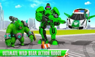 Bear Robot Car Transform: Flying Car Robot War screenshot 1
