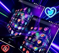 Neon Heart Launcher Theme screenshot 2