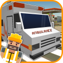 Blocky 911 Ambulance Rescue 3D Icon