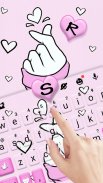 Pink Love Heart Keyboard Theme screenshot 3