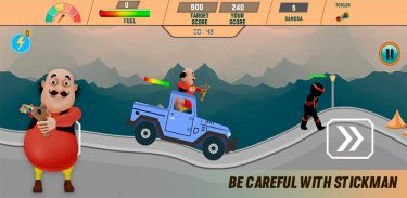 Motu Patlu Hill Racing Fight screenshot 2