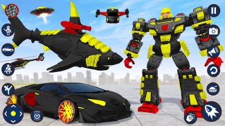 Shark Robot Car Transform Game screenshot 5