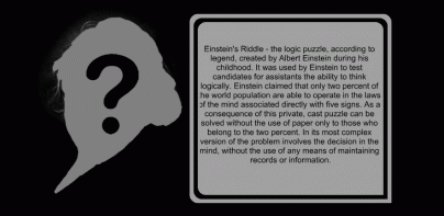 Einstein's Riddles Text Puzzle