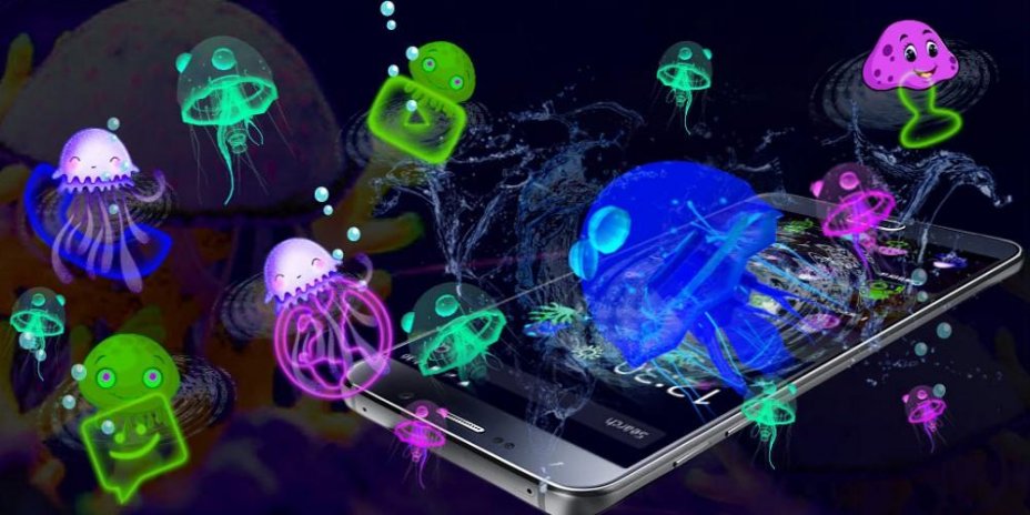 3d Cute Neon Jellyfish Theme 121 Download Apk For Android Aptoide