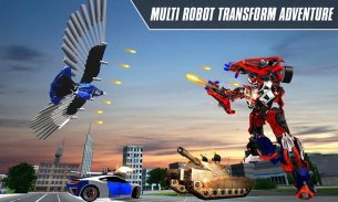Multi-Roboter Verwandeln: Jet, Hund, Adler & Auto screenshot 0