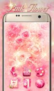 Pink Flower Go Launcher Theme screenshot 1