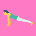 Breasts workout. Push-ups Icon