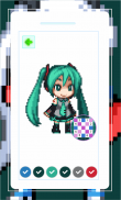 Anime Miku Chibi Pixel Art Game screenshot 2