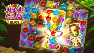 Jungle Gem Blast: Juwelen-Crush-Puzzle mit Match 3 screenshot 6