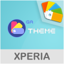 COLOR™ Theme | Premium Cyan 🎨Design For XPERIA Icon